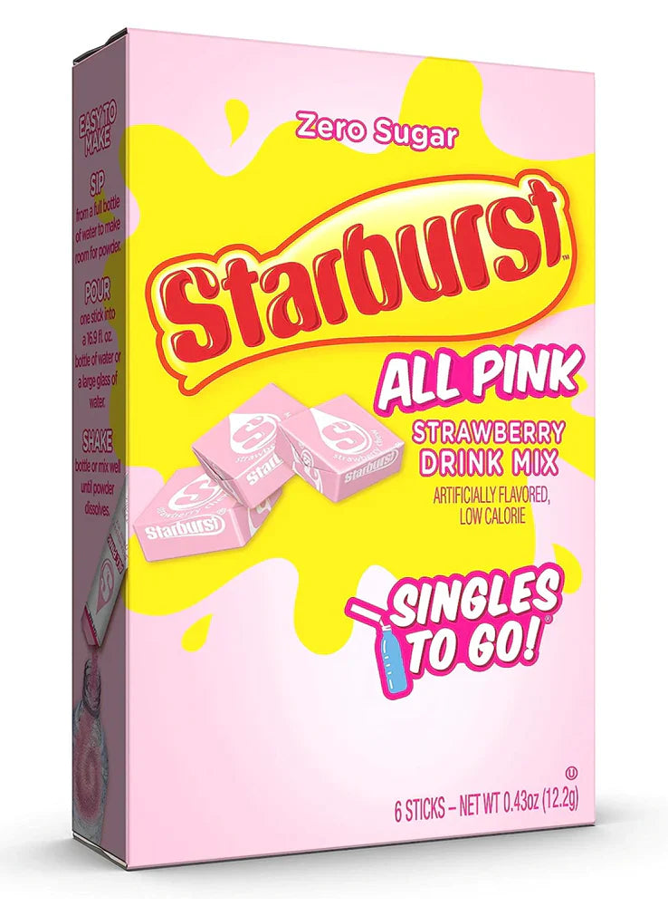 Starburst All Pink Strawberry Drink Mix 12.2g