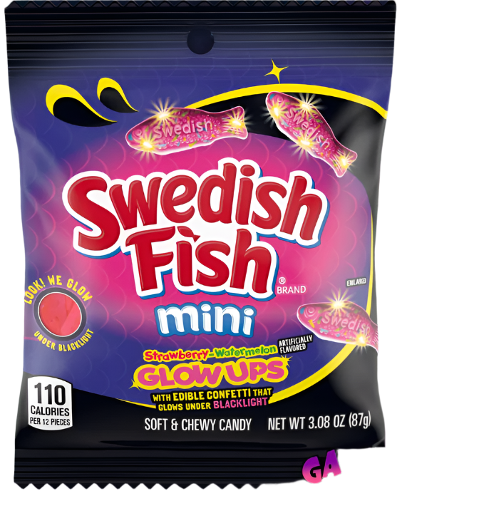 US Swedish Fish Mini Strawberry- Watermelon 87g - Tom's Confectionery Warehouse