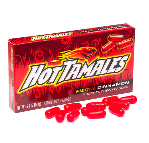 US Hot Tamales Fierce Cinnamon 120g - Tom's Confectionery Warehouse
