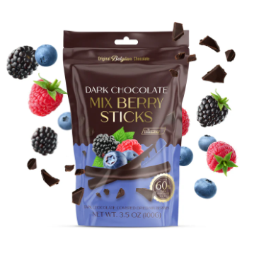 BeeMax Dark Chocolate Mix Berry Sticks 100g