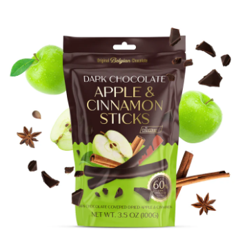 BeeMax Dark Chocolate Apple & Cinnamon Sticks 100g
