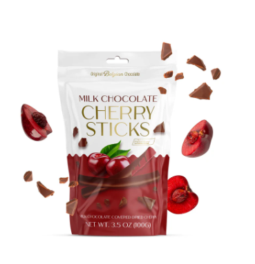 BeeMax Milk Chocolate Cherry Sticks 100g