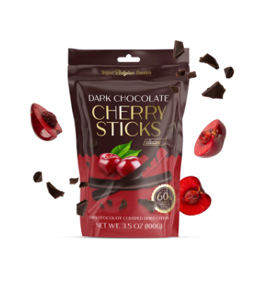 BeeMax Dark Chocolate Cherry Sticks 100g