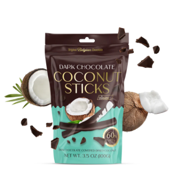 BeeMax Dark Chocolate Coconut Sticks 100g