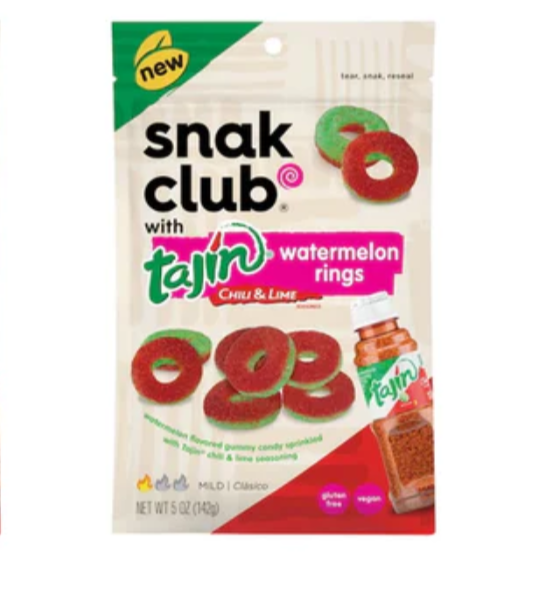 US Snak Club Tajin Watermelon Rings 64g