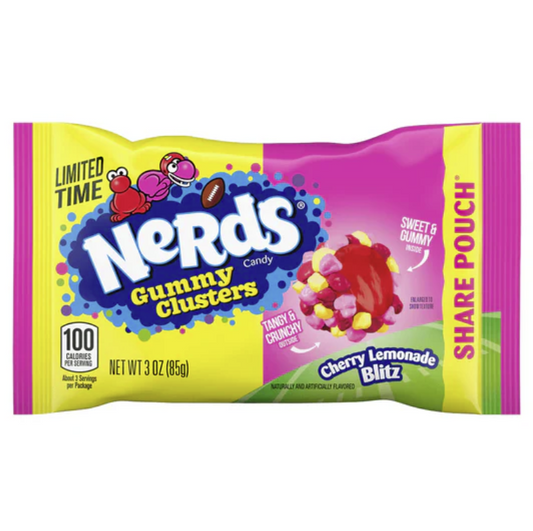 US Nerds Gummy Clusters Cherry Lemonade 85g - Tom's Confectionery Warehouse