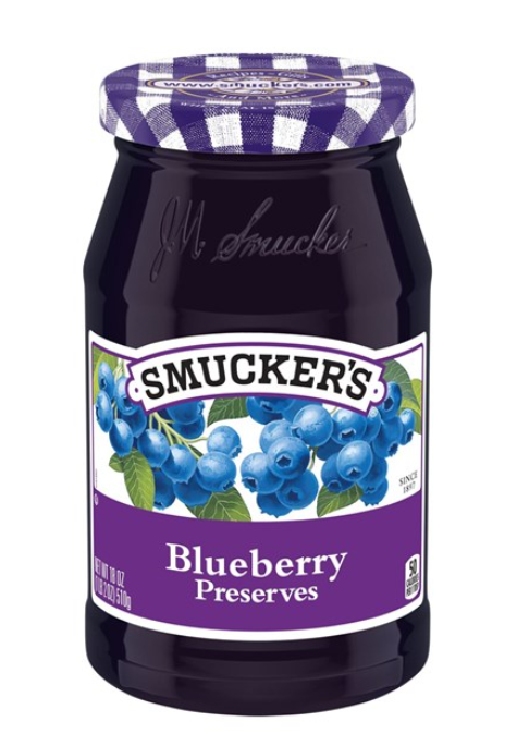 US Smucker's Blueberry Preserves Jam 510g
