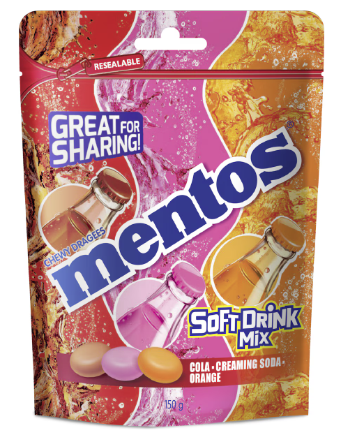 Mentos Soft Drink Flavour Mix Bag 150g