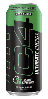 C4 Electric Sour Apple 3X Experience 473ml