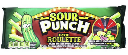 US Sour Punch pickle Roulette 128g