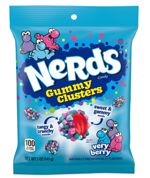 US Nerds Gummy Clusters Very Berry 85g