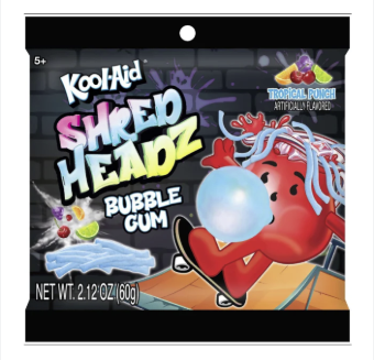 Kool-Aid Sherd Headz Bubblegum 60g - Tom's Confectionery Warehouse