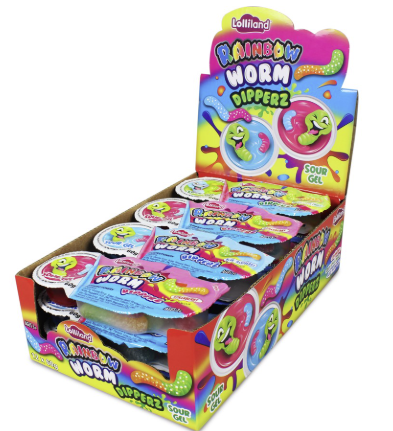 Lolliland Rainbow Worms Dipperz 60g