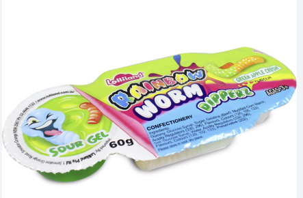 Lolliland Rainbow Worms Dipperz 60g