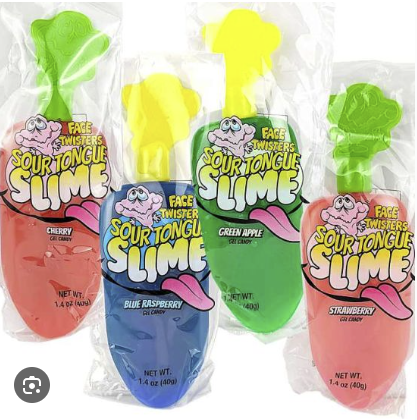 Face Twisters Sour Tongue Slime Liquid Gel Candy 40g - Tom's Confectionery Warehouse