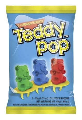 US Teddy Pop Lollipops 45g