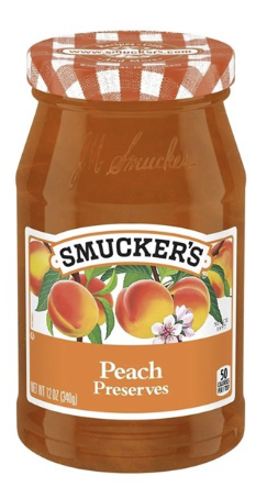 US Smucker's Peach Preserves Jam 340g