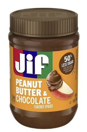 US Jif Peanut Butter & Chocolate Spread 425g - Tom's Confectionery Warehouse