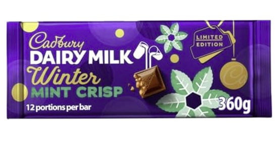 UK Cadbury Dairy Milk Mint Block 360g - Tom's Confectionery Warehouse