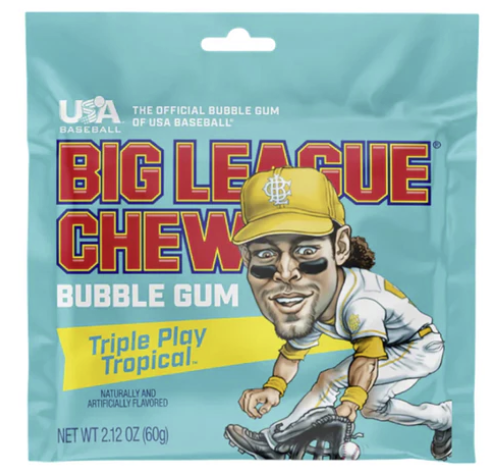 US Big League Chew Triple Paly Tropical Gum 60g