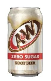 US A&W Root Beer Zero Sugar 355ml - Tom's Confectionery Warehouse