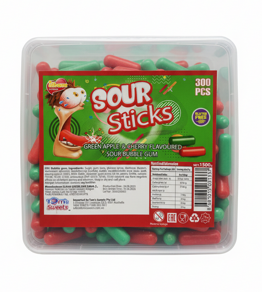 Tom's Sweets Sour Sticks 1.5kg