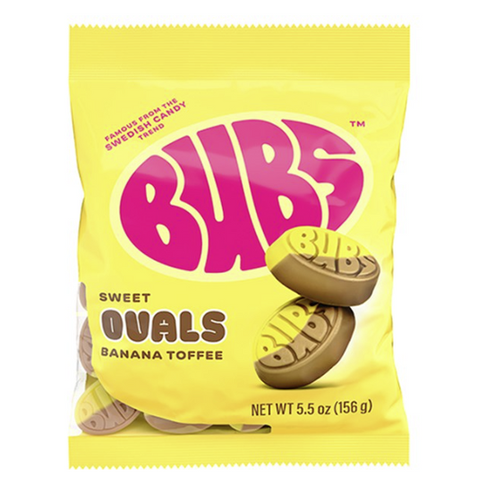 Bubs Sweet Ovals Banana Toffee 156g