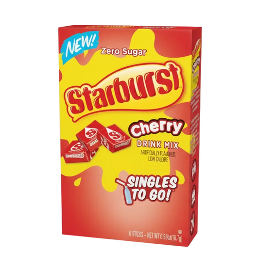 Starburst Cherry Zero Sugar Drink Mix 16.7g - Tom's Confectionery Warehouse