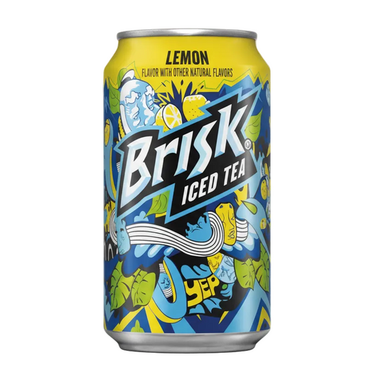 Brisk Lemon Iced Tea 355ml - Tom's Confectionery Warehouse