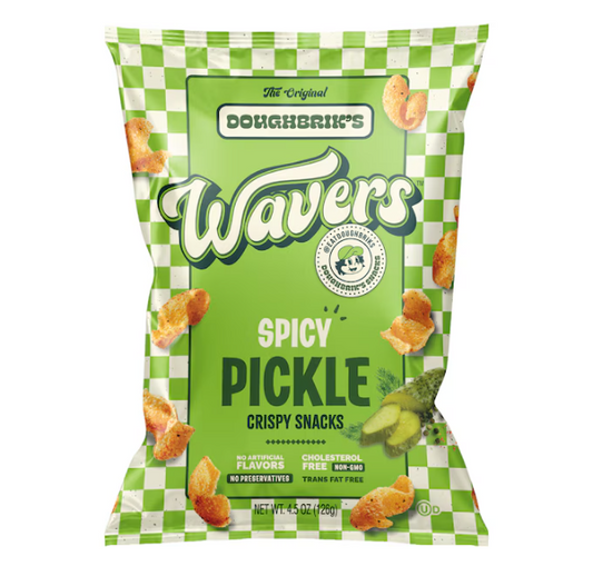 US Doughbrik's Wavers Spicy Pickle Crispy Snacks 126g