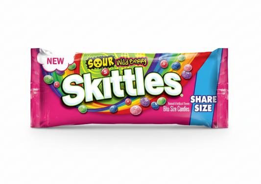 US Skittle Sour Wild Berry Share Size 93.6g