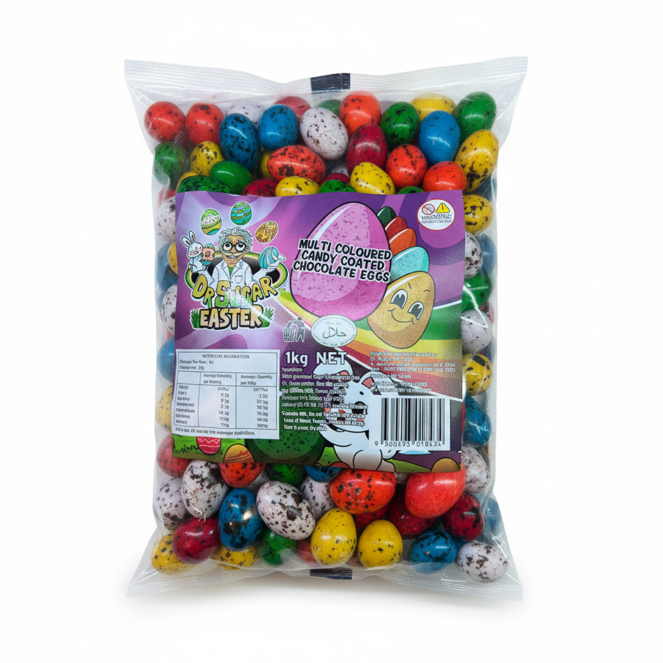 Dr Sugar Multi Coloured Candy Coated Chocolate Eggs 1kg