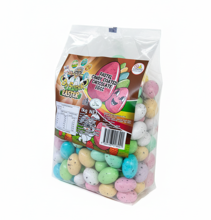 Dr Sugar Pastel Candy Coated Chocolate Eggs 1kg