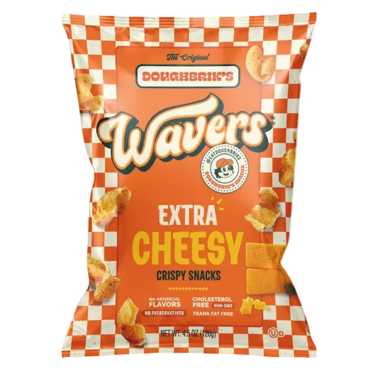 US Doughbrik's Wavers Extra Cheesy Crispy Snacks 126g