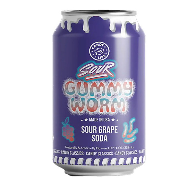 US Candy Lips Gummy Worm 355ml