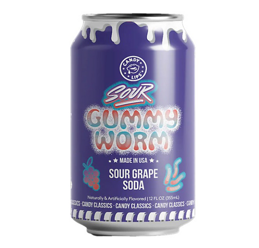 US Candy Lips Gummy Worm 355ml