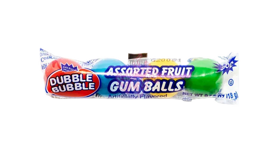 Dubble Bubble Assorted Fruit Gum Balls 18g