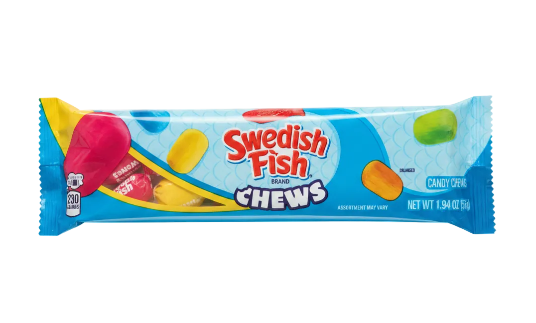 Swedish Fish Chews Assorted Soft & Chewy Candy 55g