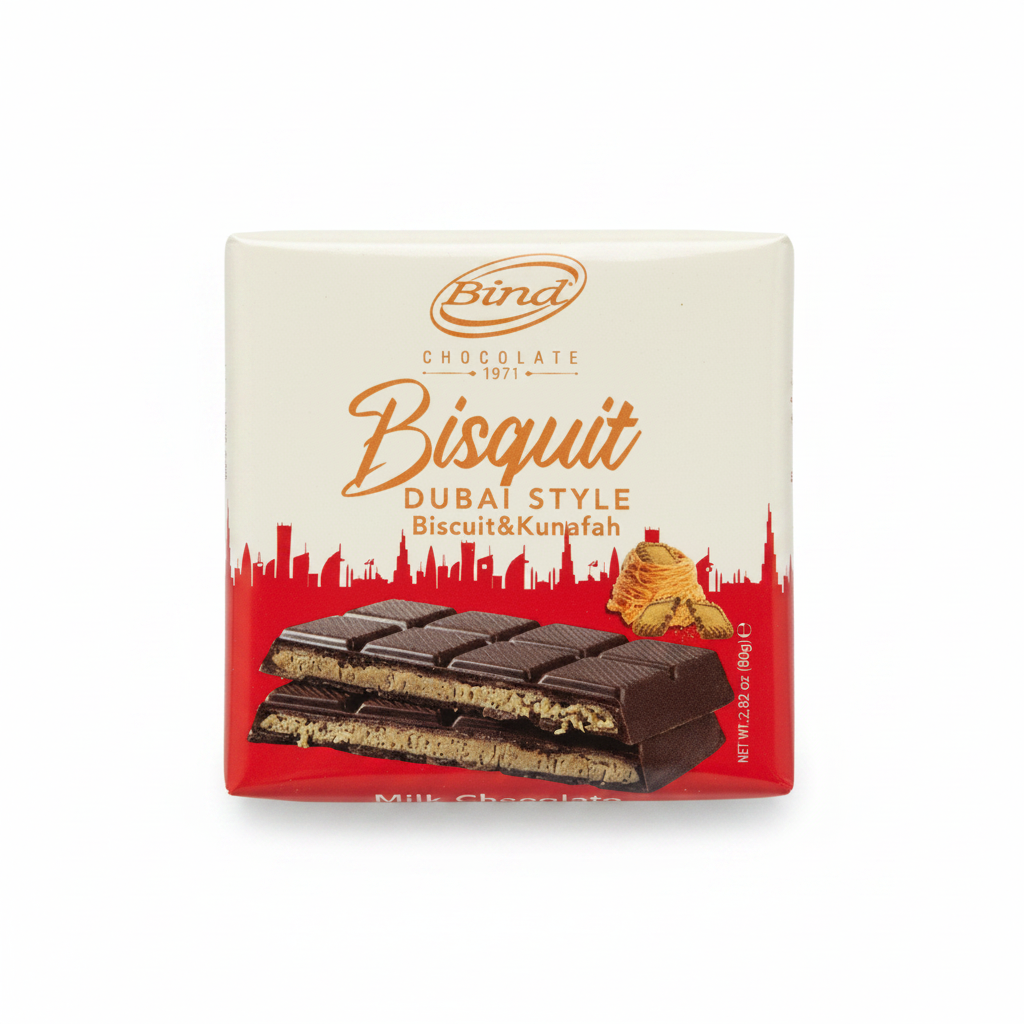 Bind Dubai Chocolate Tablet - Biscuit & Kunafa 80g