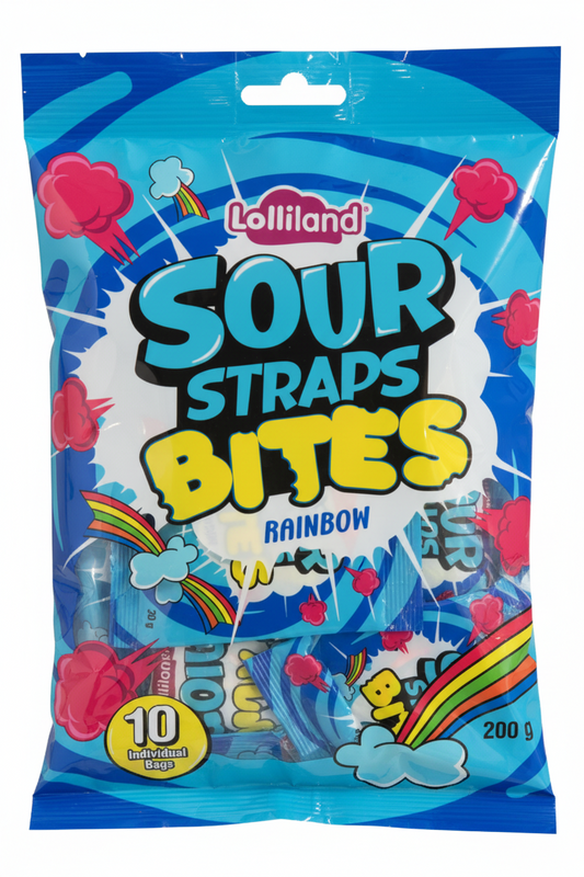 Sour Straps Bites Rainbow 200g