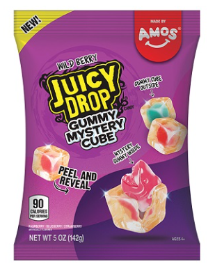 US Amos Juicy Drop Gummy Mystery Cube Wildberry 142g
