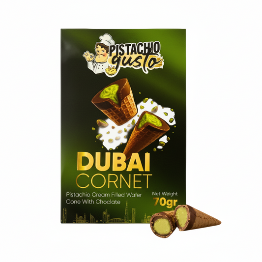Pistachio Gusto Mini Dubai Cornet Chocolate 70g