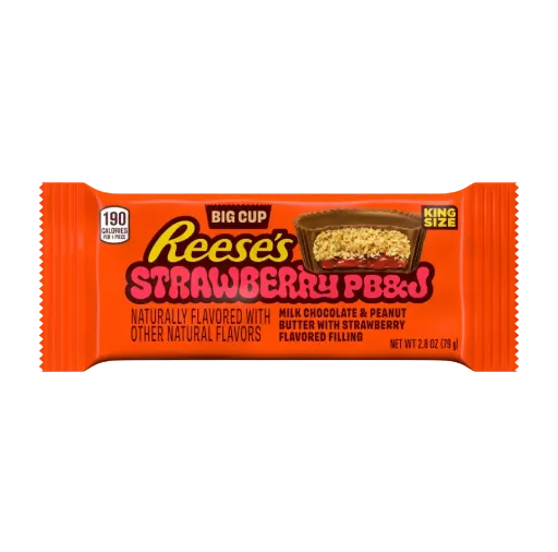 US Reese's Big Cup Chocolate Peanut Butter & SJelly Strawberry Cups King Size 79g