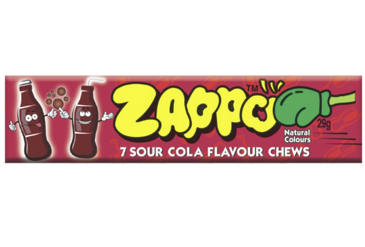 Zappo Sour Cola Chews 29g - Tom's Confectionery Warehouse