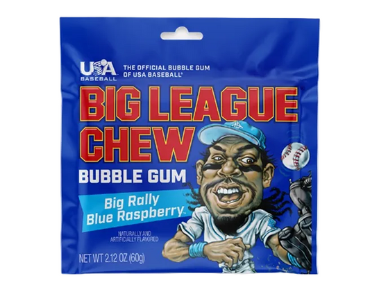 US Big League Chew Blue Raspberry 60g - Tom's Confectionery Warehouse