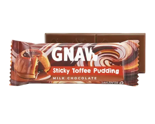 GNAW Sticky Toffee Pudding Milk Chocolate Snack Bar 35g
