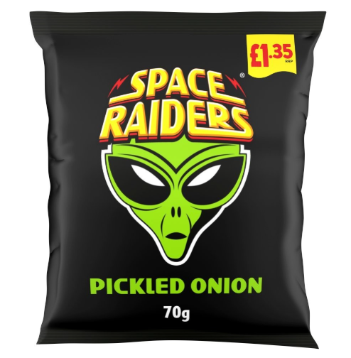 Space Raiders Pickled Onion Crisps 70g