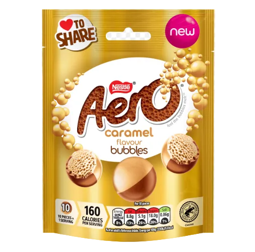 Aero Caramel Flavour Chocolate Bubbles 92g