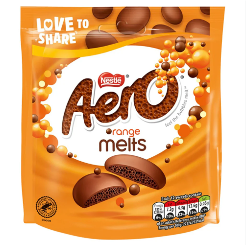 Nestle Aero Melts Orange Bags 86g