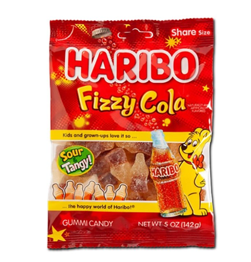 US Haribo Sour Fizzy Cola Bag 142g